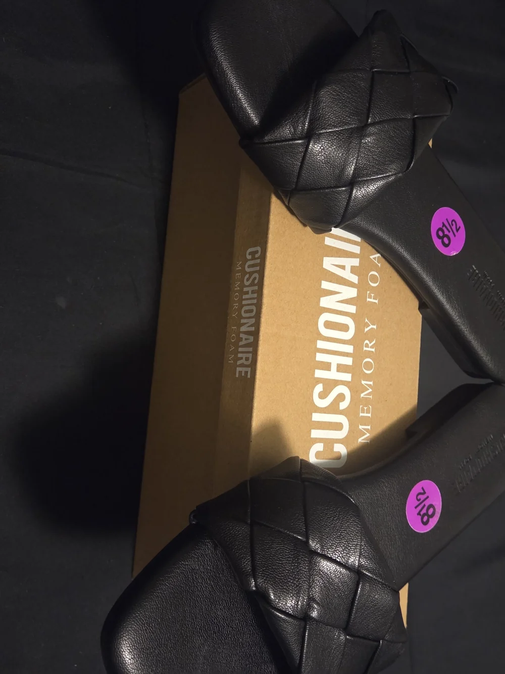 Black Woven Slide Sandals - Women's Comfort Slides